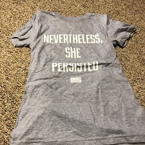 Feminist tee "nevertheless she persisted"
